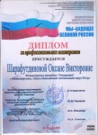 Диплом за профессиональное мастерство Москва